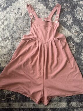 HALARA Mauve Button-Strap Romper